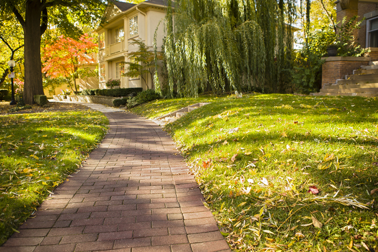 Rubber brick walkway